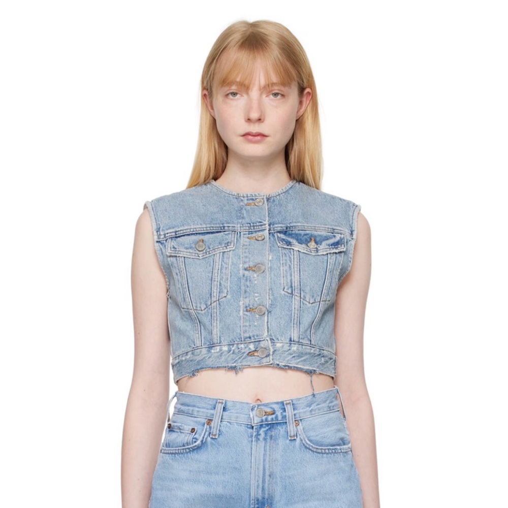 Agolde Leo Denim Vest NWT SZ S